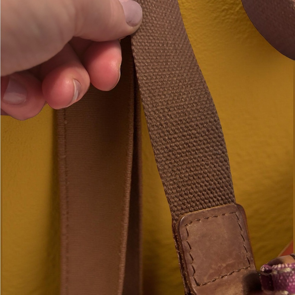 Fossil Multicolor Crossbody Bag with Purple and Brown Accents - Picture 13 of 15